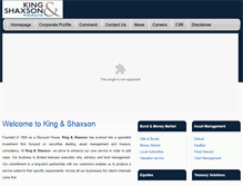 Tablet Screenshot of kingandshaxson.com